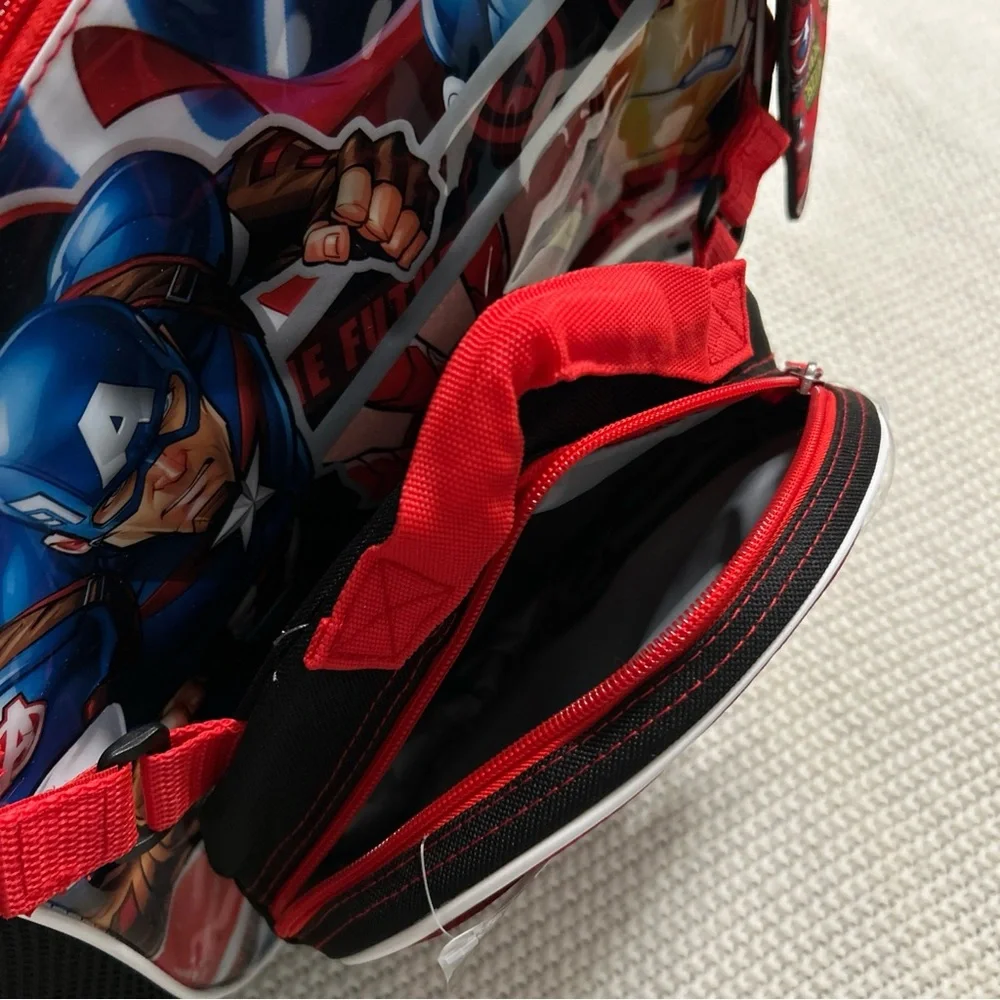 Marvel Avengers Boys Bookbag‎ Backpack Lunch Box - 5 Piece Set. | NWT